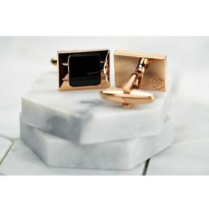Dear Martian Mens Brass Rose Gold Cufflinks